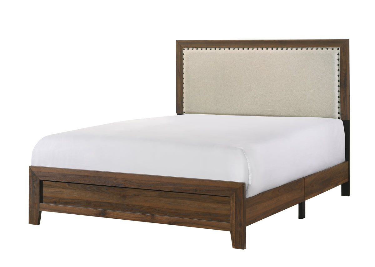 Millie Upholsteredolstery One Box Br.Cherry Bedroom Collection