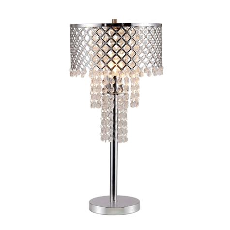 Crystal on Mesh Table Lamp