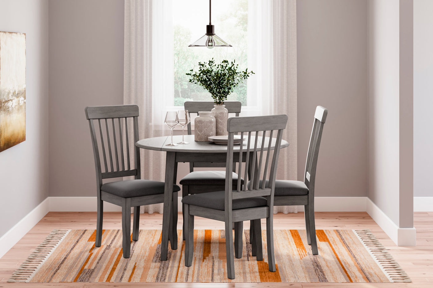Shullden Round Dining Room Drop Leaf Table
