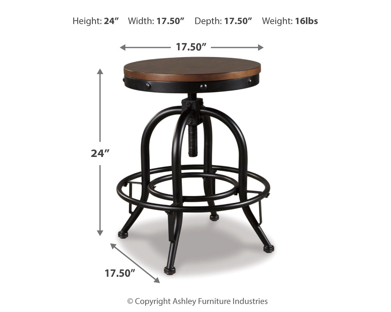 Valebeck Swivel Barstool (Set of 2)