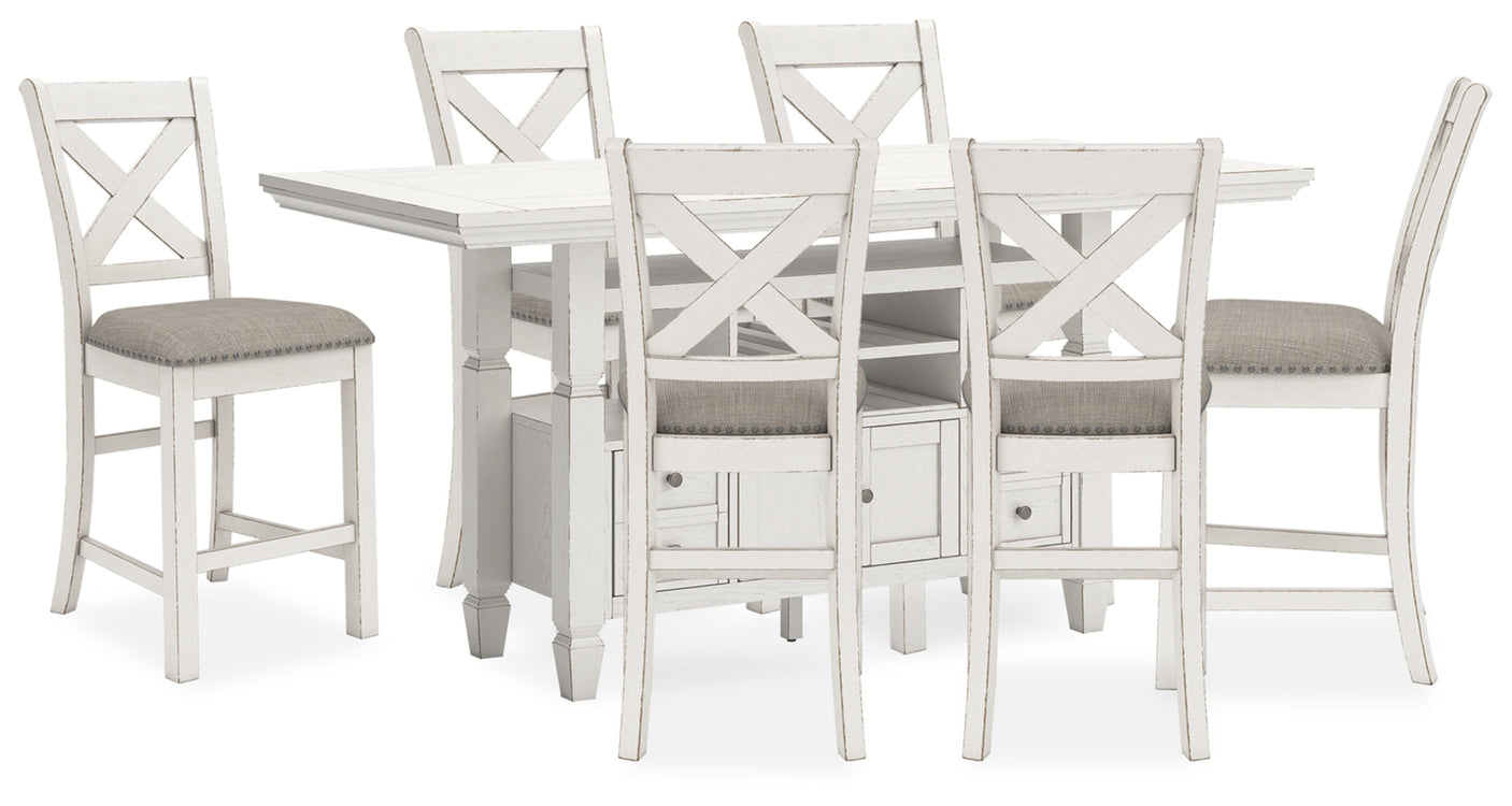 Robbinsdale Counter Height Dining Table and 6 Barstools