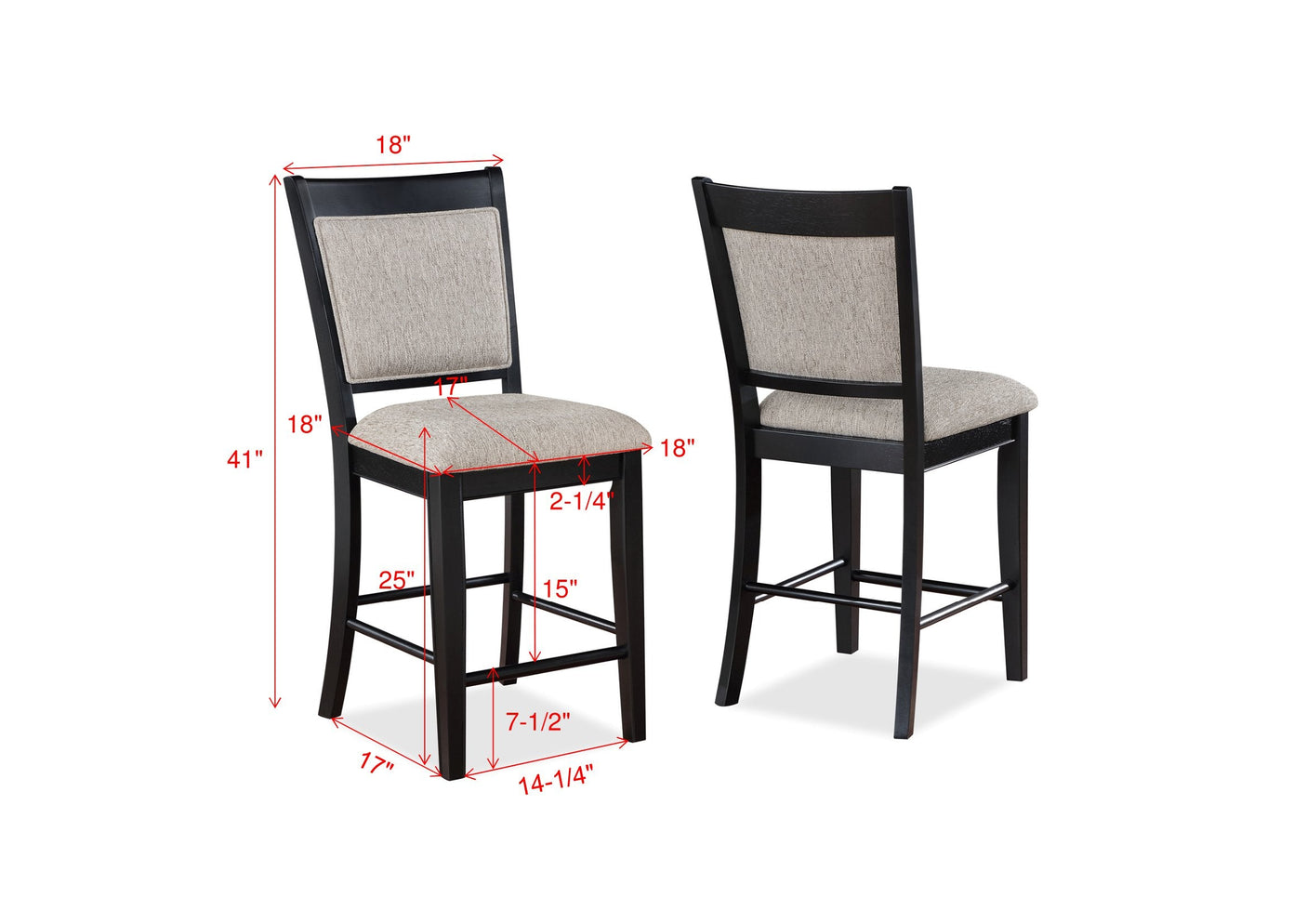 Dean Counter Height Chairs (Set of 2)