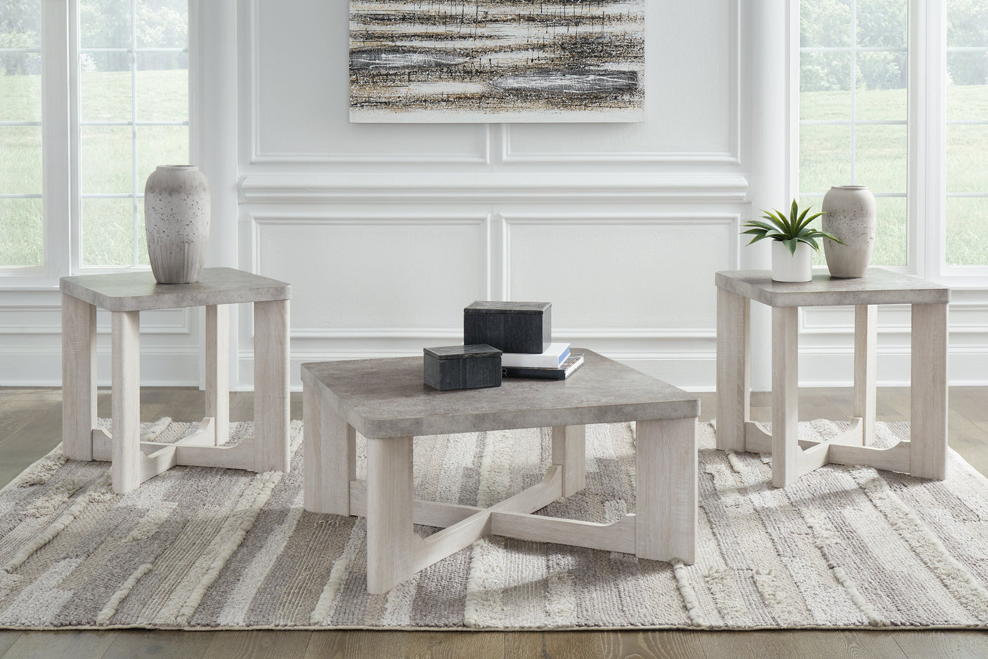 Garnilly Coffee Table w/ 2 End Tables