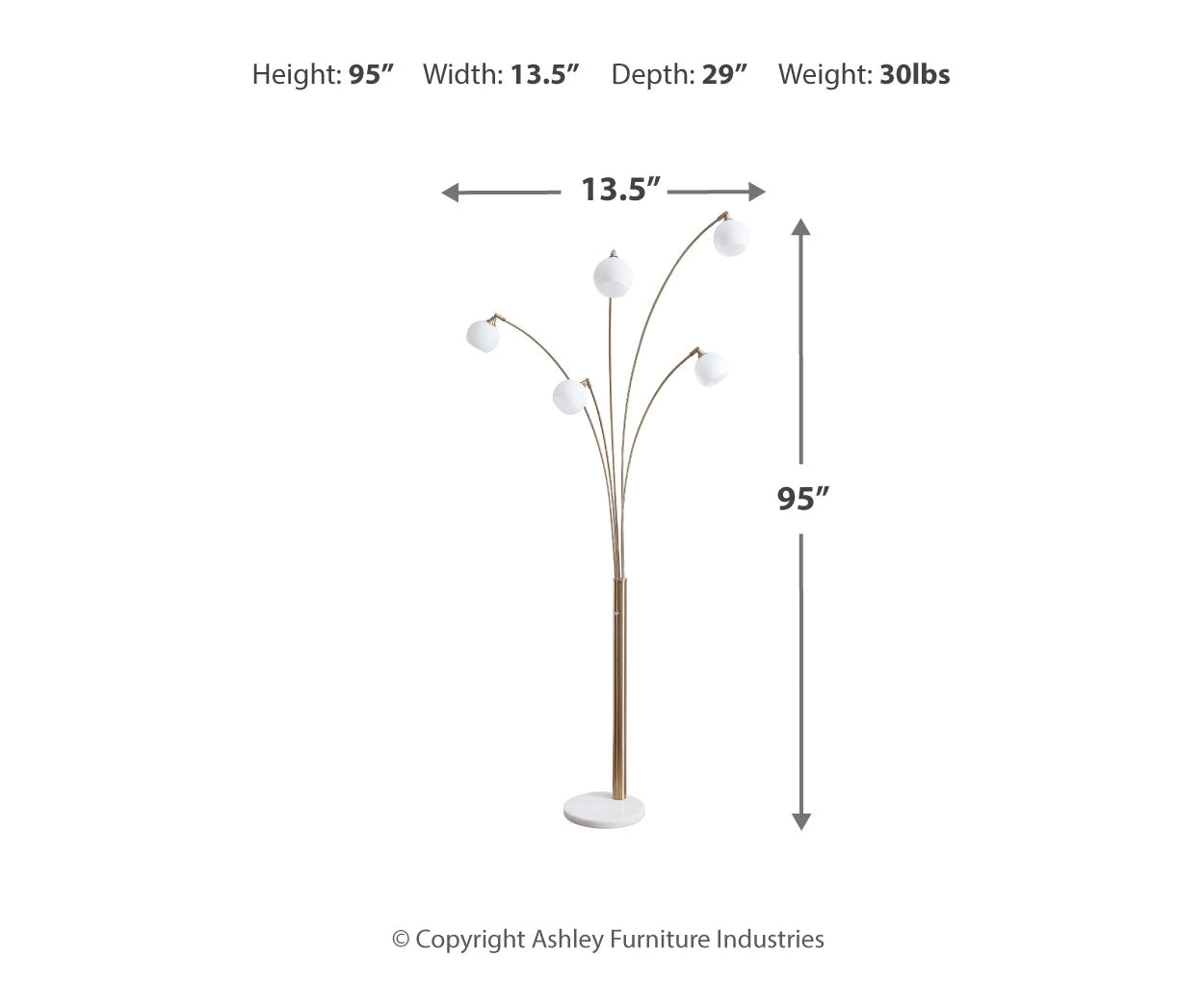 Taliya Metal Arc Lamp