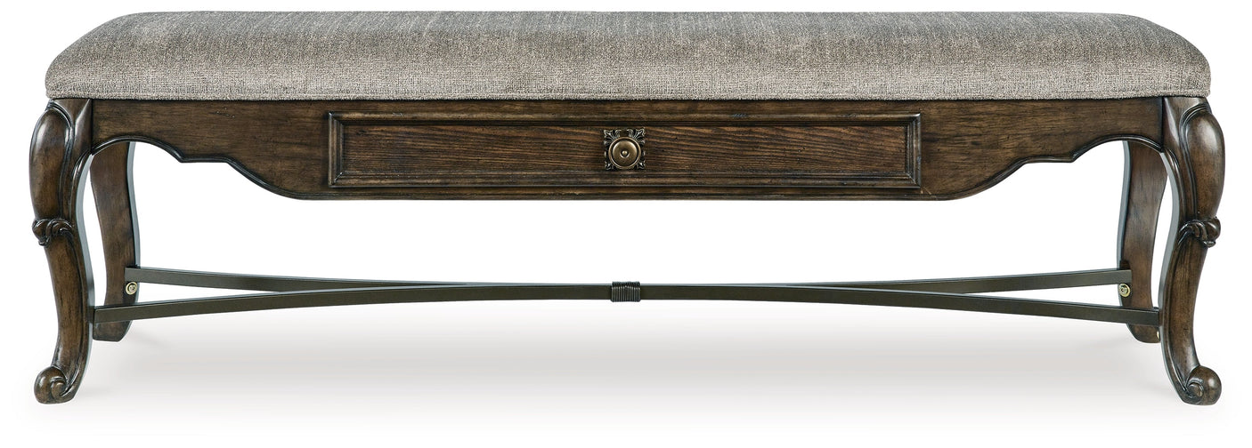 Queen Ann Upholstered Storage Bench