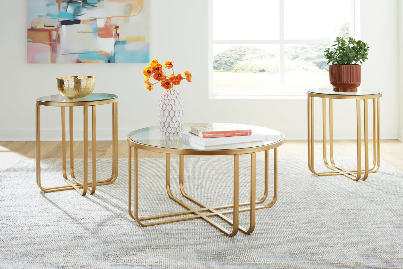 Milloton Coffee Table w/ 2 End Tables