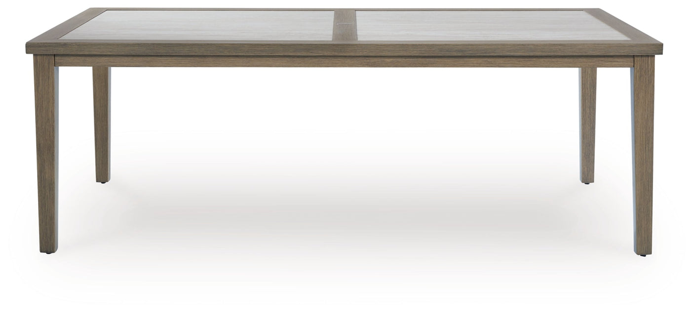 Rainier Ranch RECT Dining Table with Umbrella Option