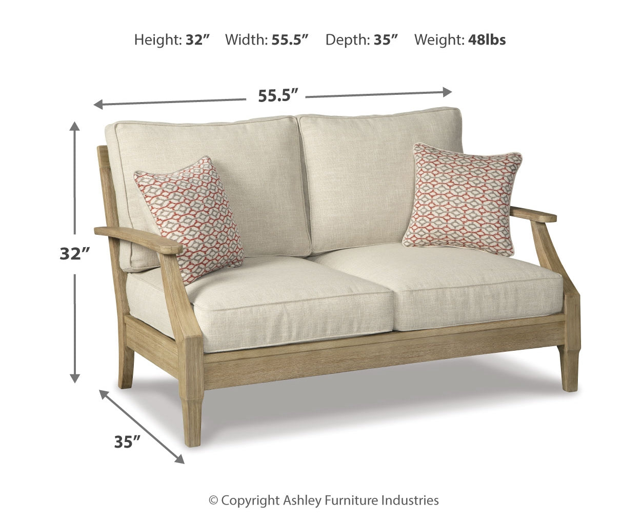 Clare Outdoor Loveseat