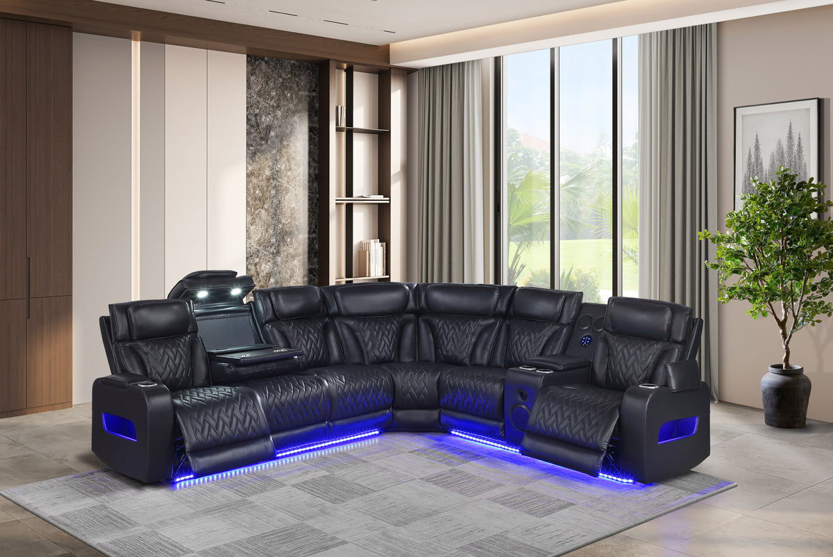 Alvino Sectional - Black