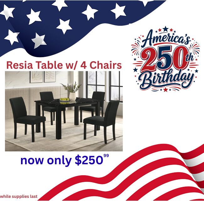 Resia Table w/ 4 Chairs
