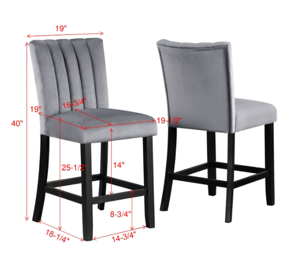 Pascal Counter Height Table w/ 4 Chairs