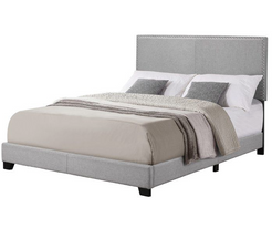 Erin Grey Bed w/ Nailhead