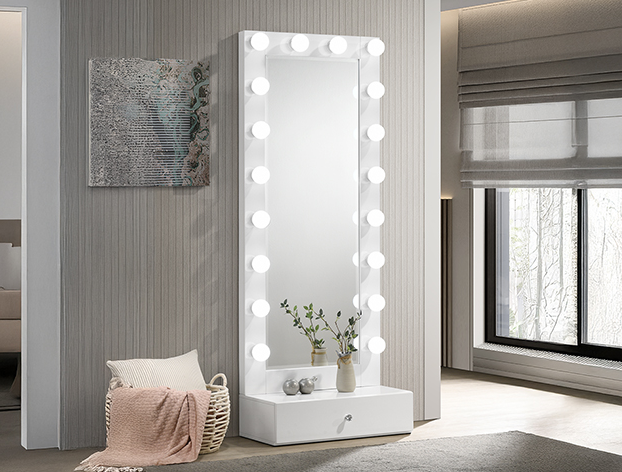 Luxo Lighted Mirror w/ Drawer