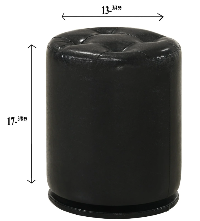 Morgan Vanity w/ Stool - Black