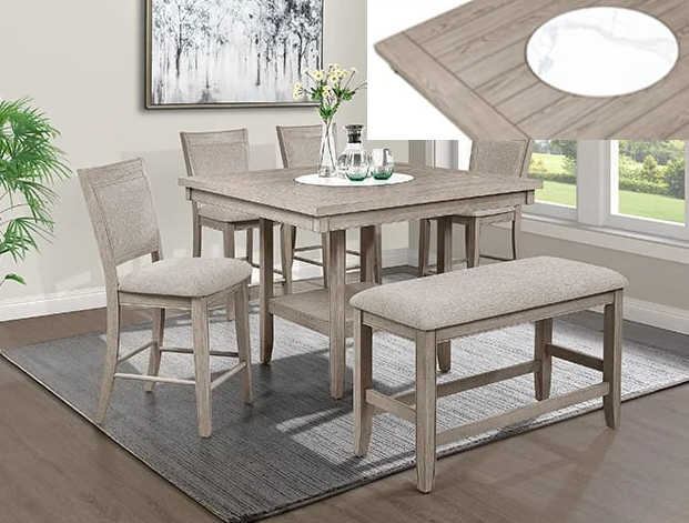Rogan Counter Height Table w/ 4 Chairs