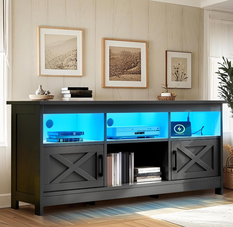 Barn Door 65" TV Stand