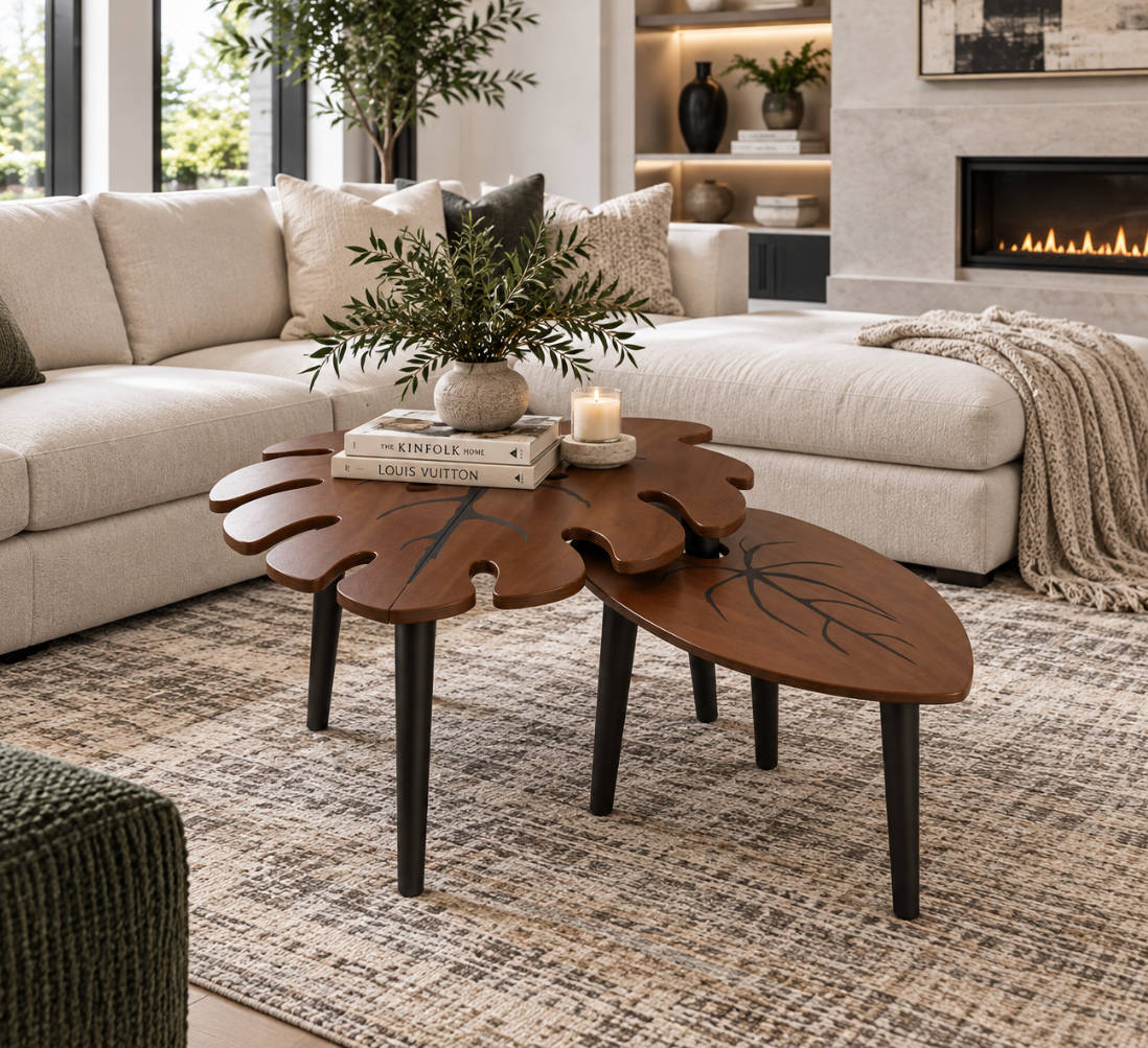 Leaf nesting Tables (set of 2)