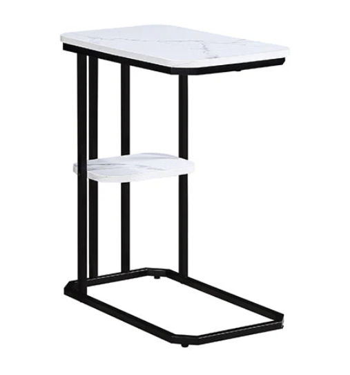 Ida Faux Marble Chairside Table