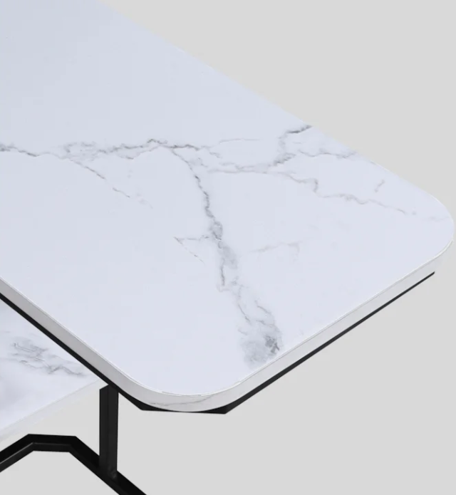Ida Faux Marble Chairside Table