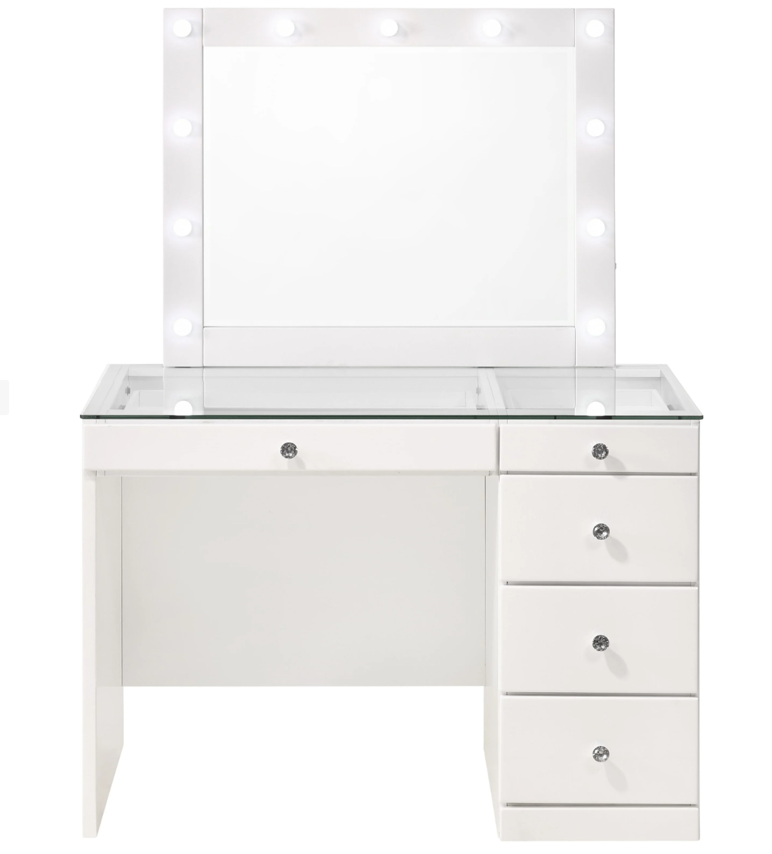 Morgan Vanity w/ Stool - White