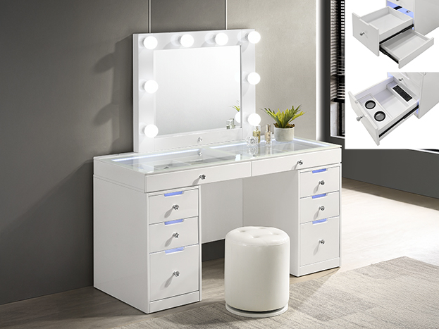 Luxo Vanity - White