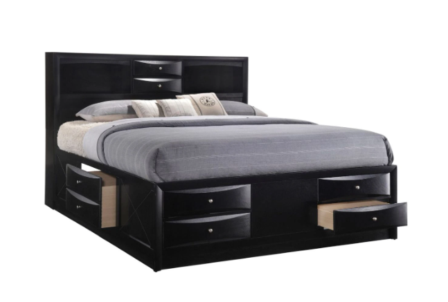 Briana Black Queen Storage Bedroom Set