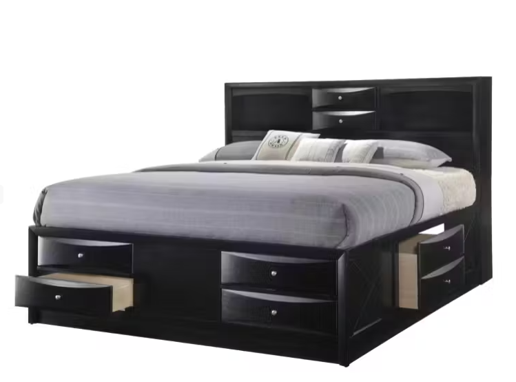 Briana Black Queen Storage Bedroom Set
