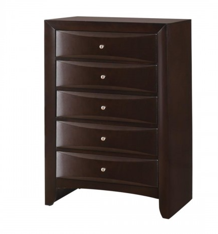 Emily Dark Cherry Queen Storage Bedroom Set