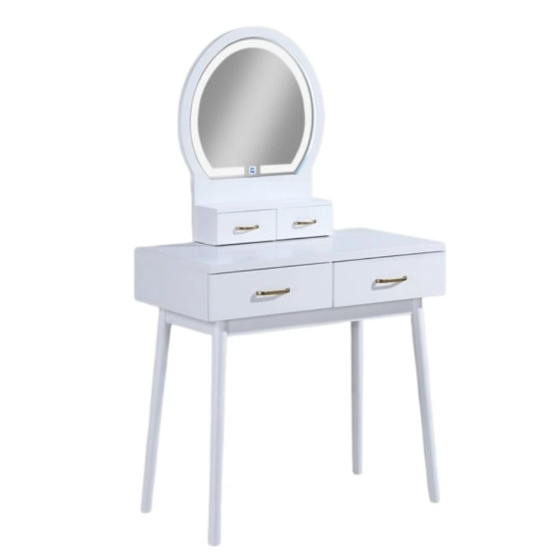 Cecilia Vanity Table w/ Stool - White