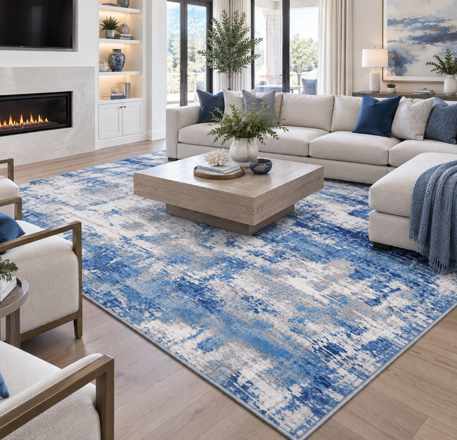 Lany Washable Abstract Rug