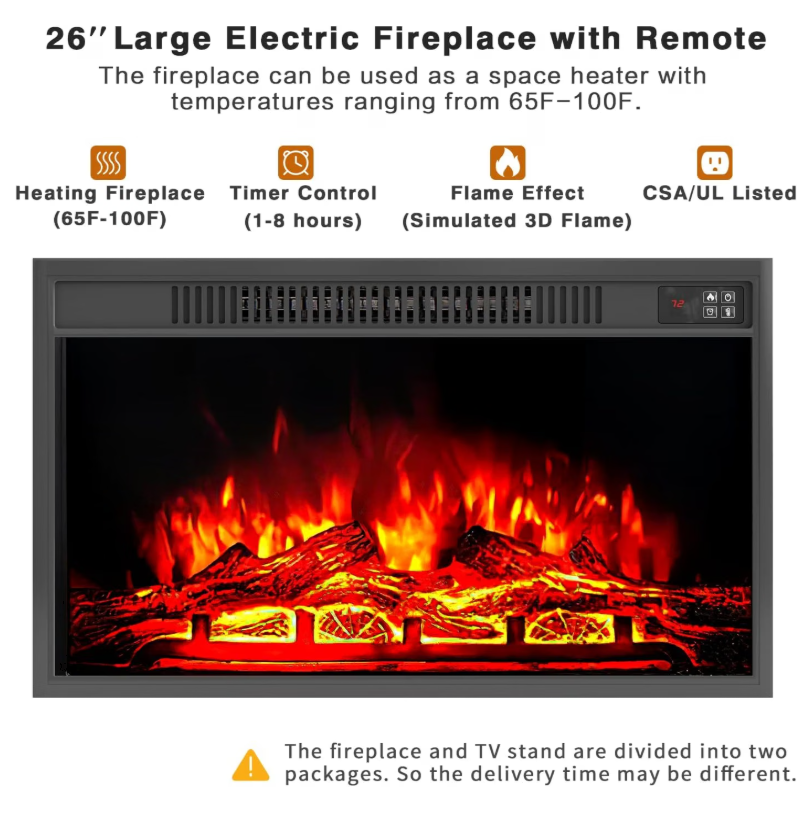 Farmhouse Fireplace 65" TV Stand