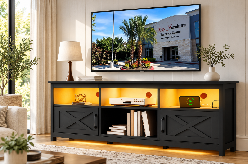 Barn Door 65" TV Stand