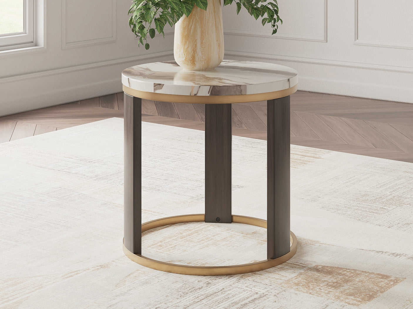 Jaz Round End/Accent Table