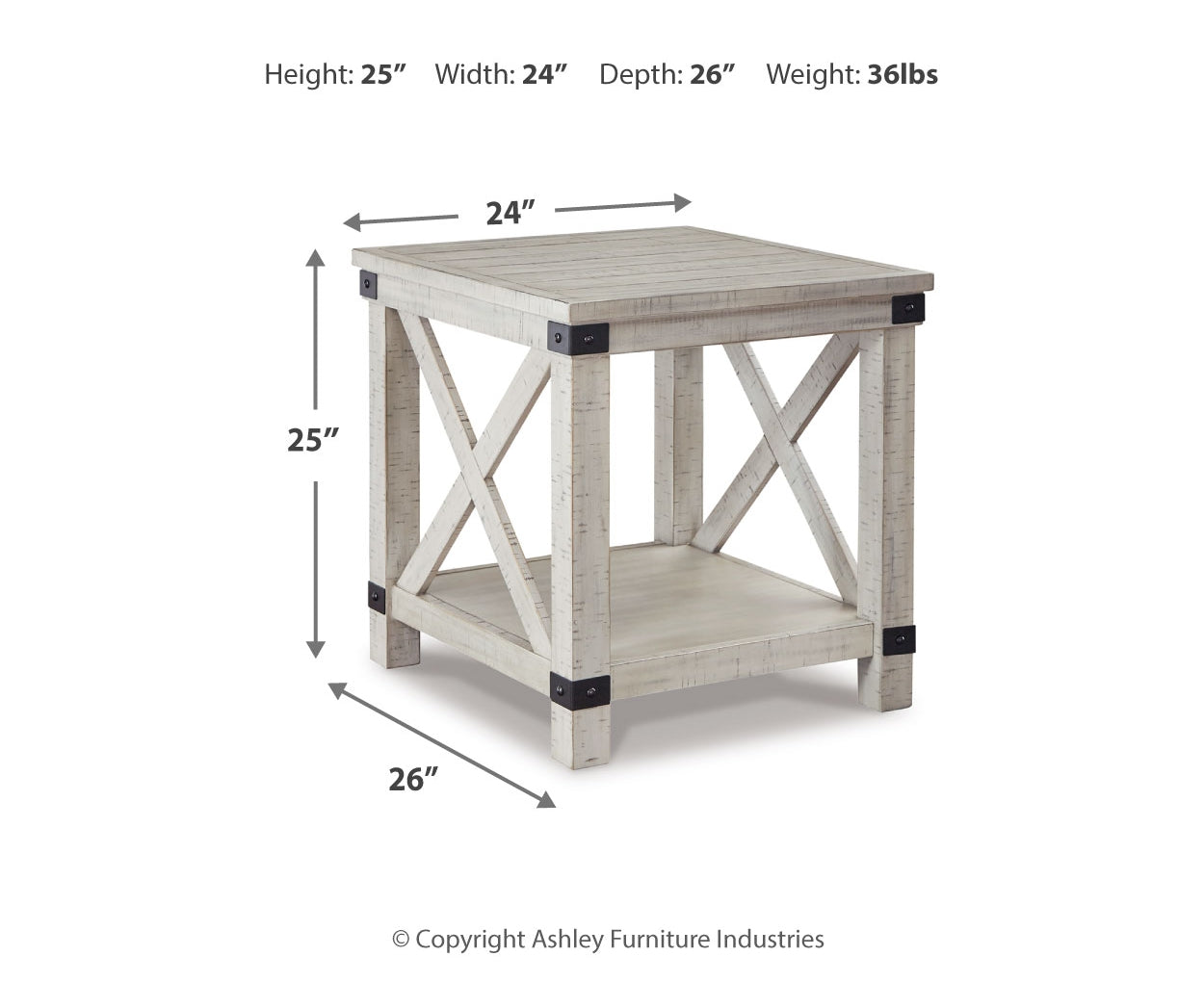 Carynhurst Rectangular End Table