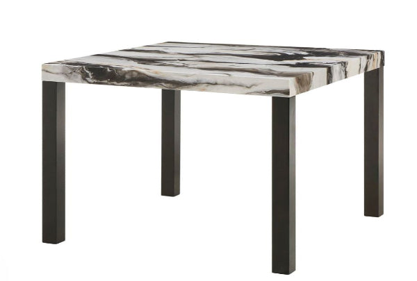 Vega Counter Height Faux Marble Table w/ 4 Chairs