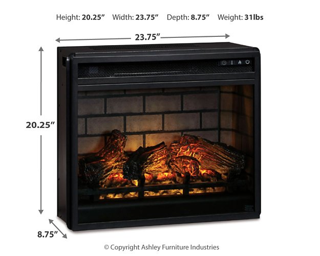 Wildenauer 76" TV Stand with Electric Fireplace