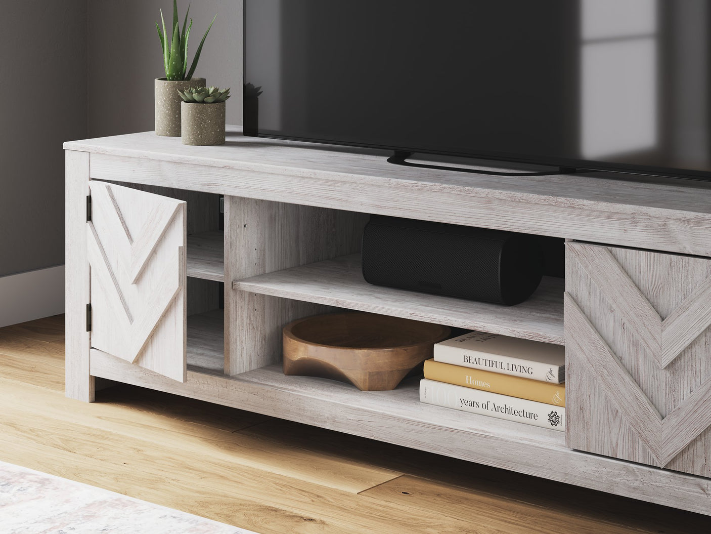Cayboni 71" TV Stand with Electric Fireplace