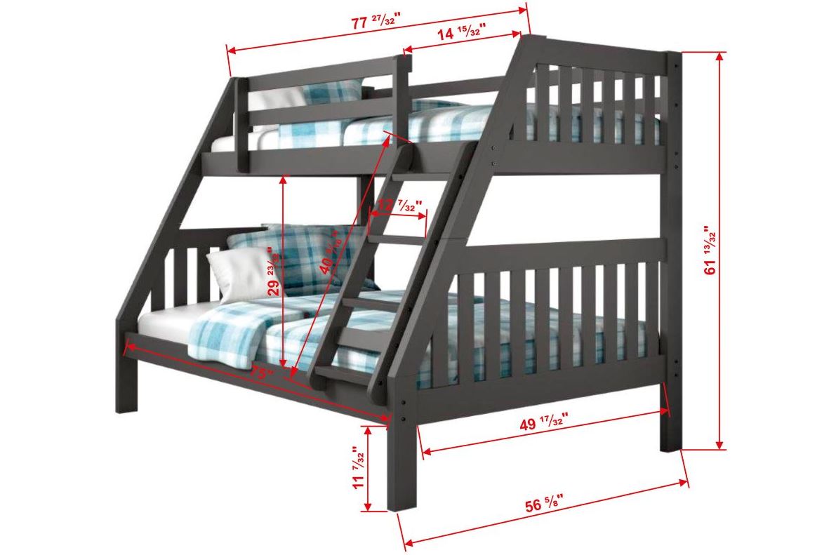 Mission Twin Over Full Bunkbed
