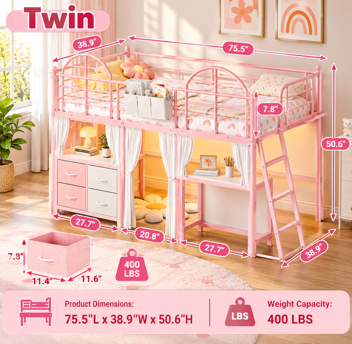 Alex Loft Twin Bed