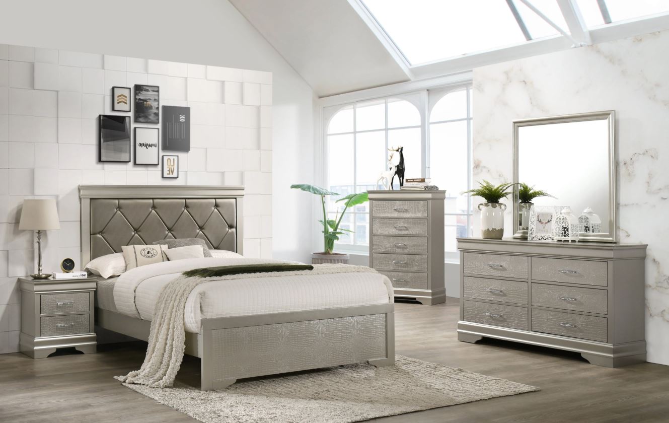 Amalia Champaign King Bedroom Set