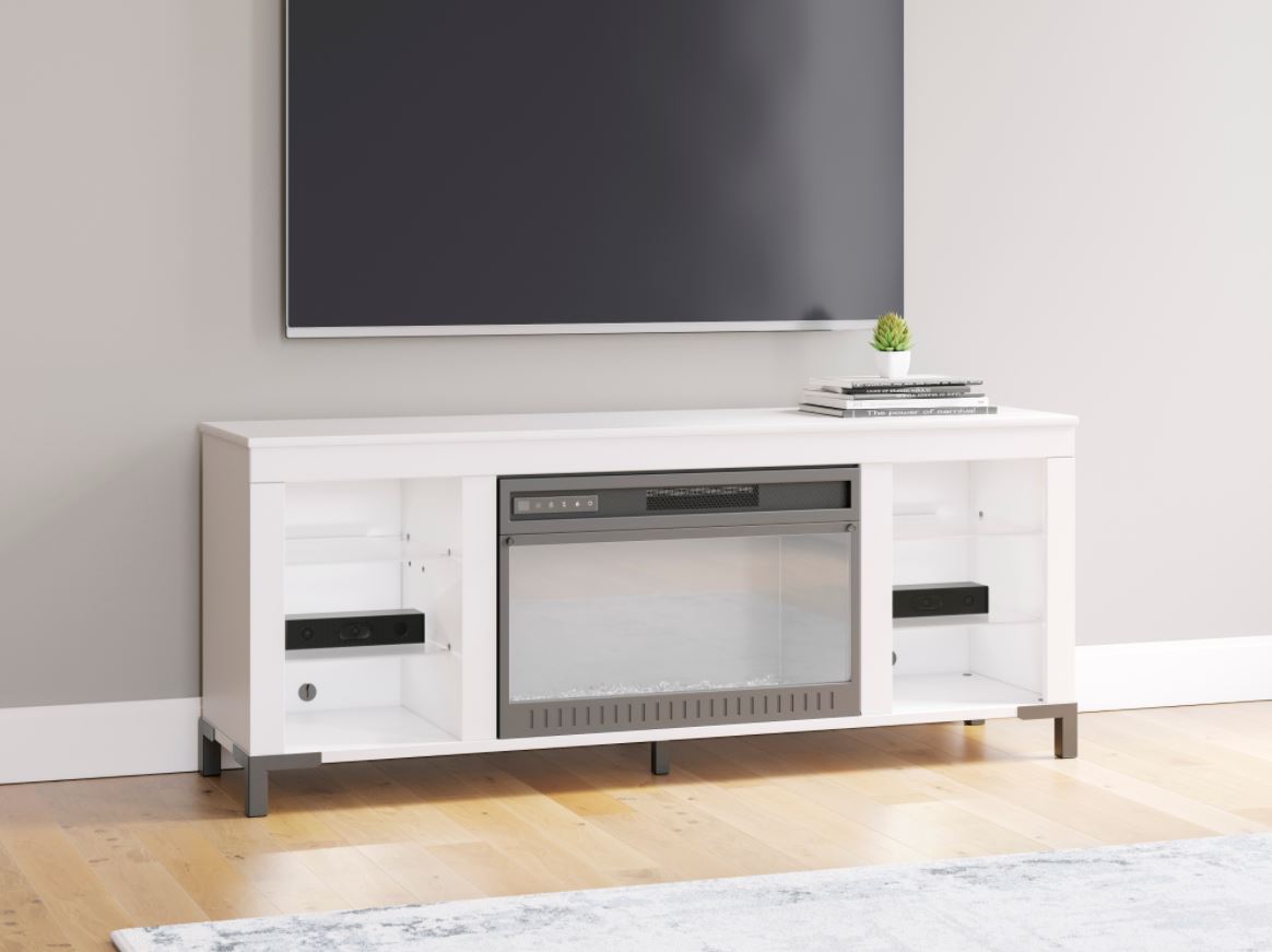 Brollevi Tv Stand W/ Fireplace