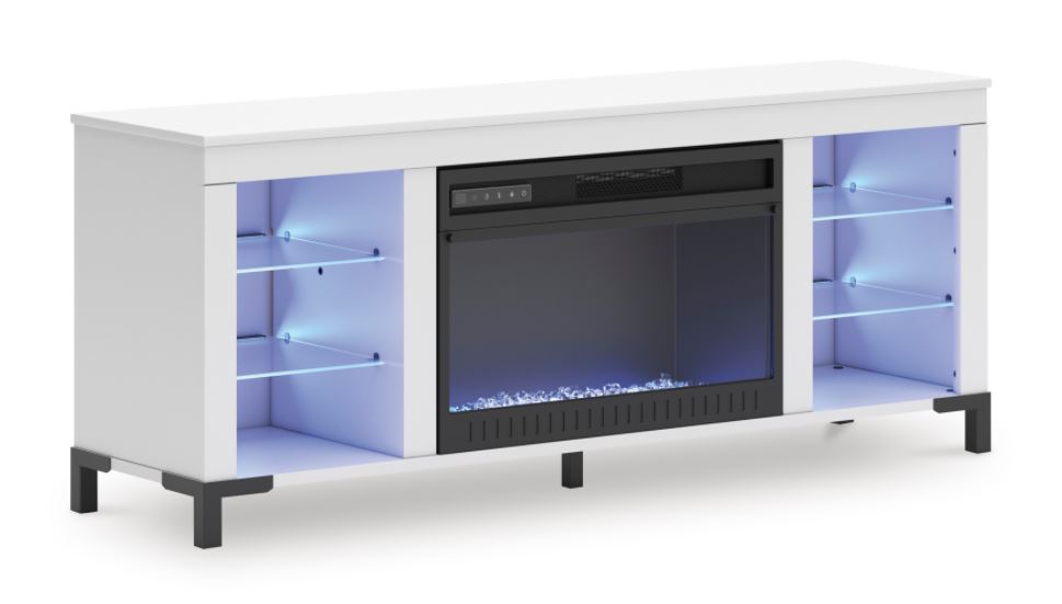 Brollevi Tv Stand W/ Fireplace