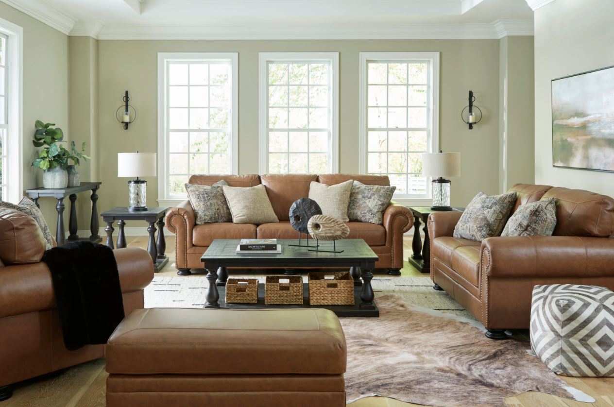Carianna Leather Sofa & Loveseat