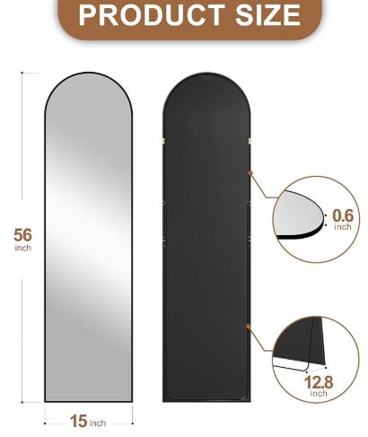 Delma Arched Floor Mirror