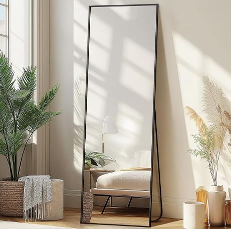 Modern Black Floor Mirror