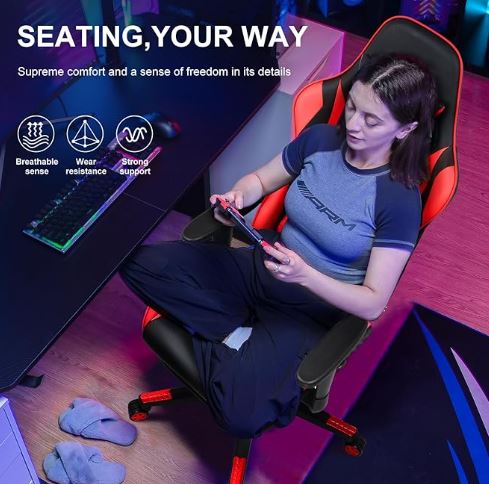 Gaming Chair with Footrest