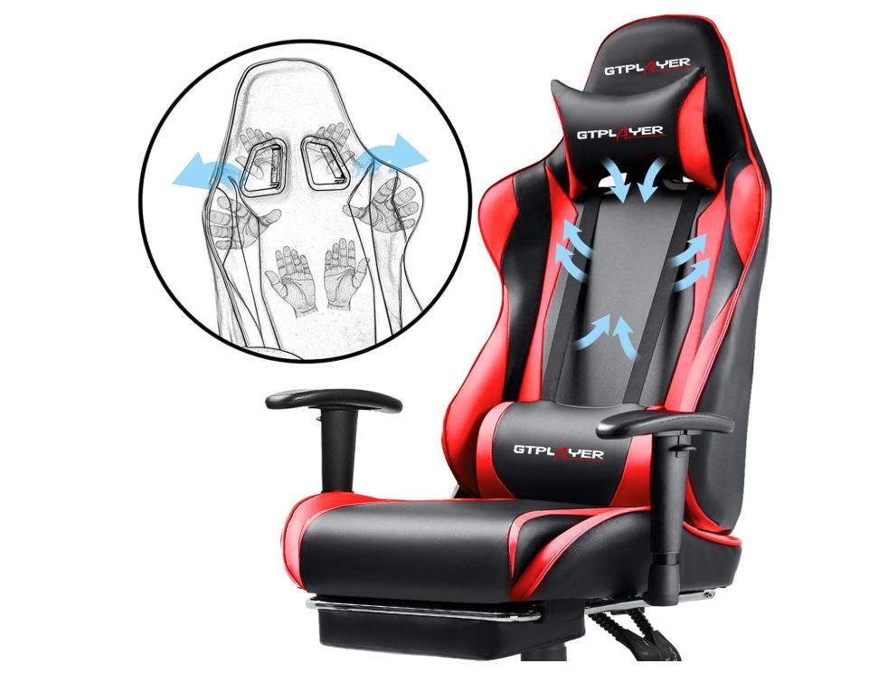 Gaming Chair with Footrest