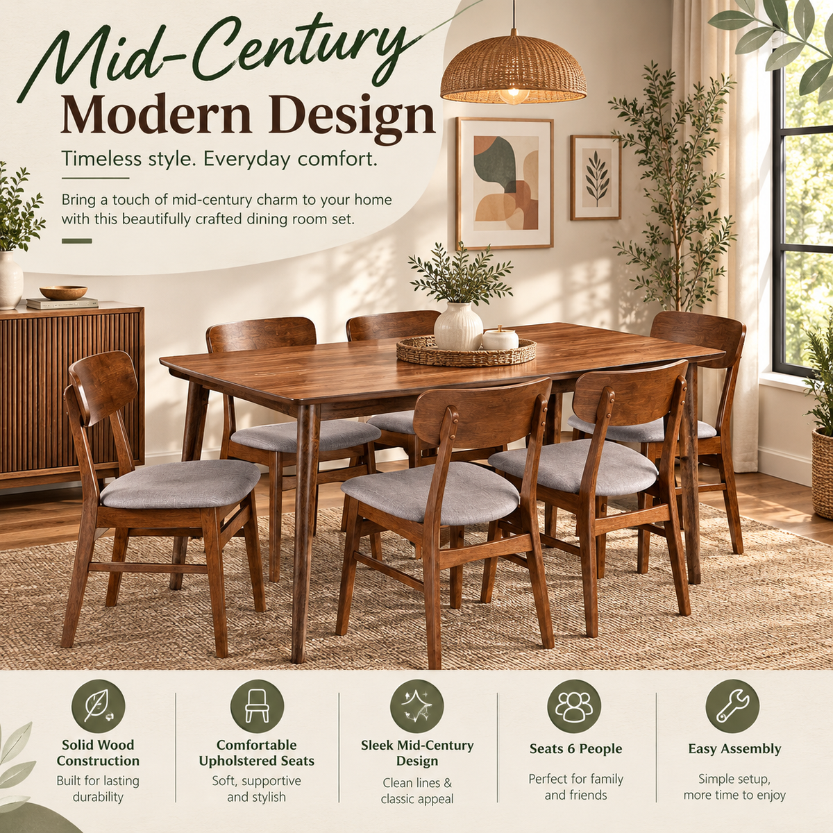 Liam Table w/ 6 Chairs