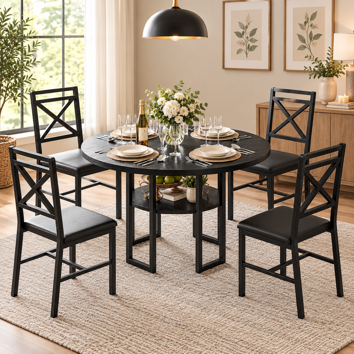 Louis Dinning Set w/4 Chairs