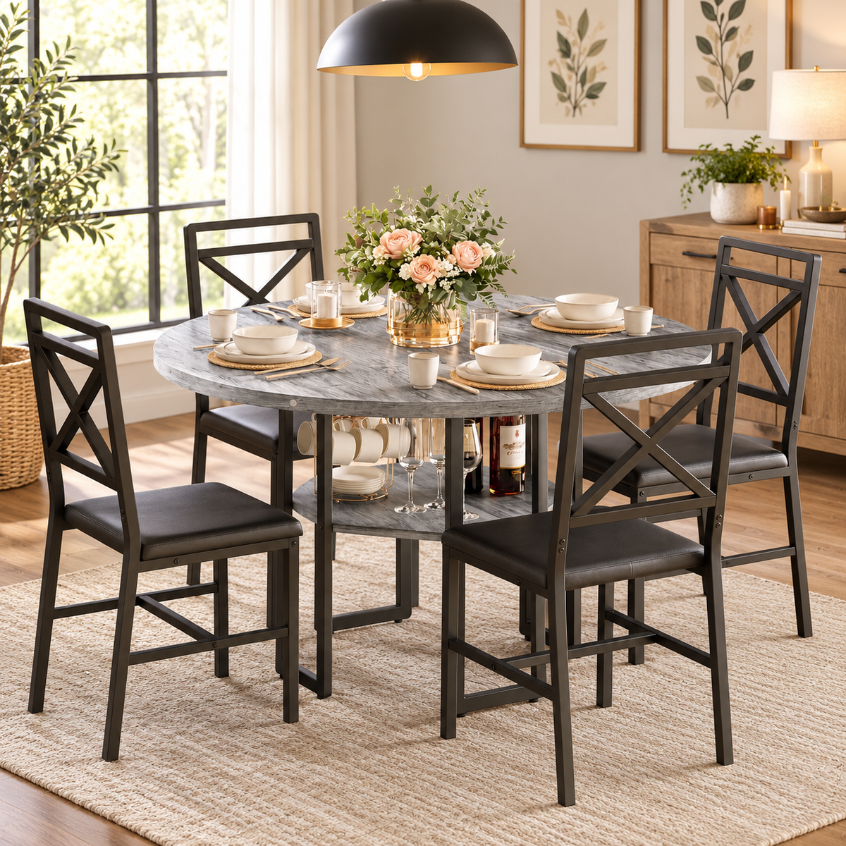 Louis Dinning Set w/4 Chairs